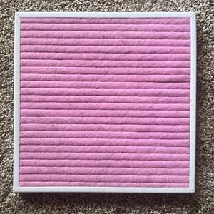 Pink letter board!